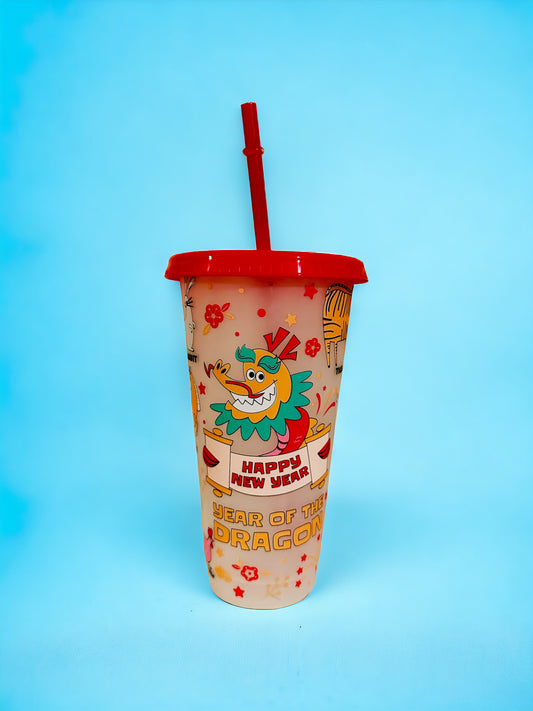 Colour changing Chinese New Year cold cup